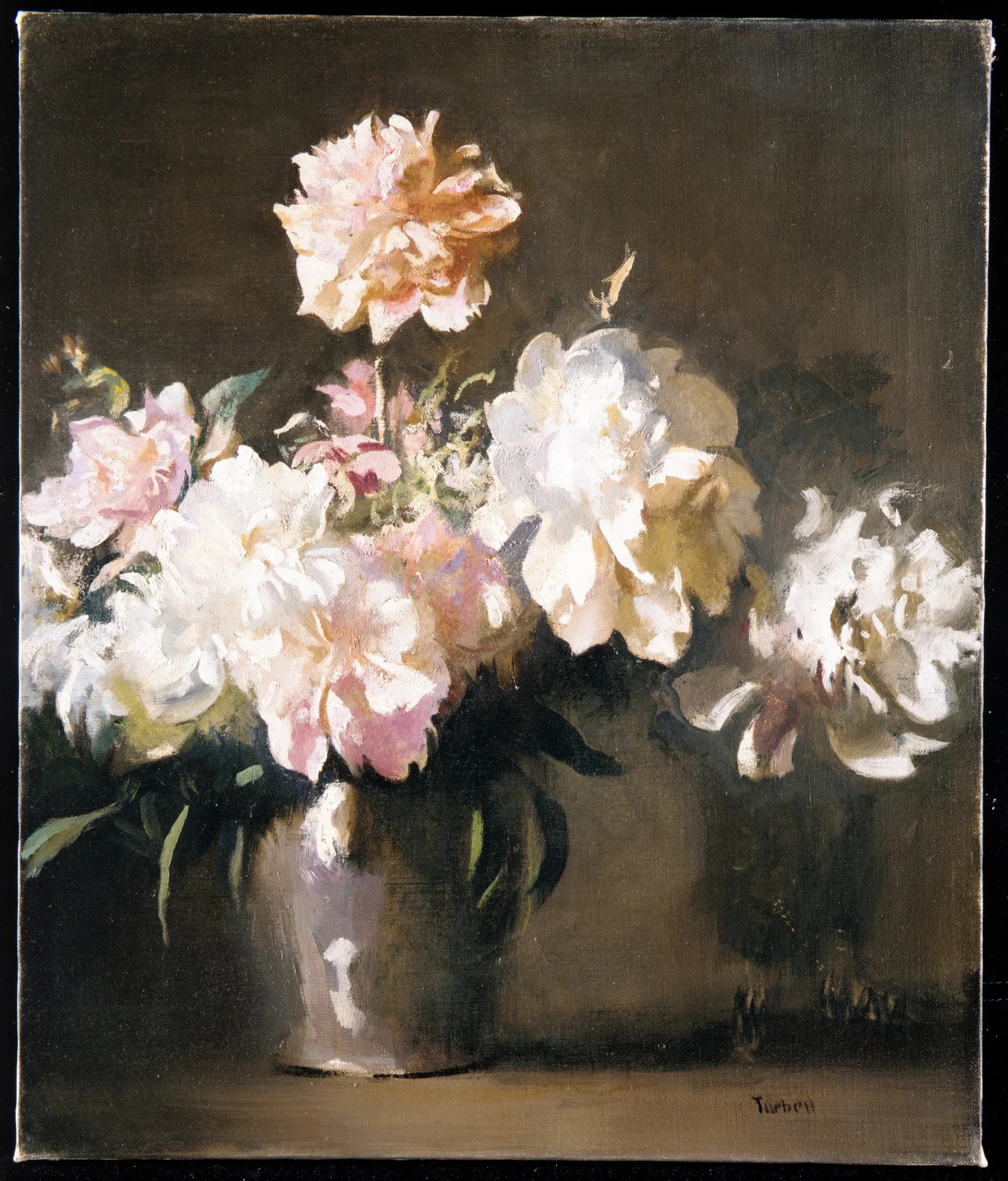 Still Life: Vase of Peonies, detail