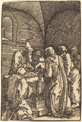 The Presentation of Christ in the Temple, by Albrecht Altdorfer, ink, 1513
