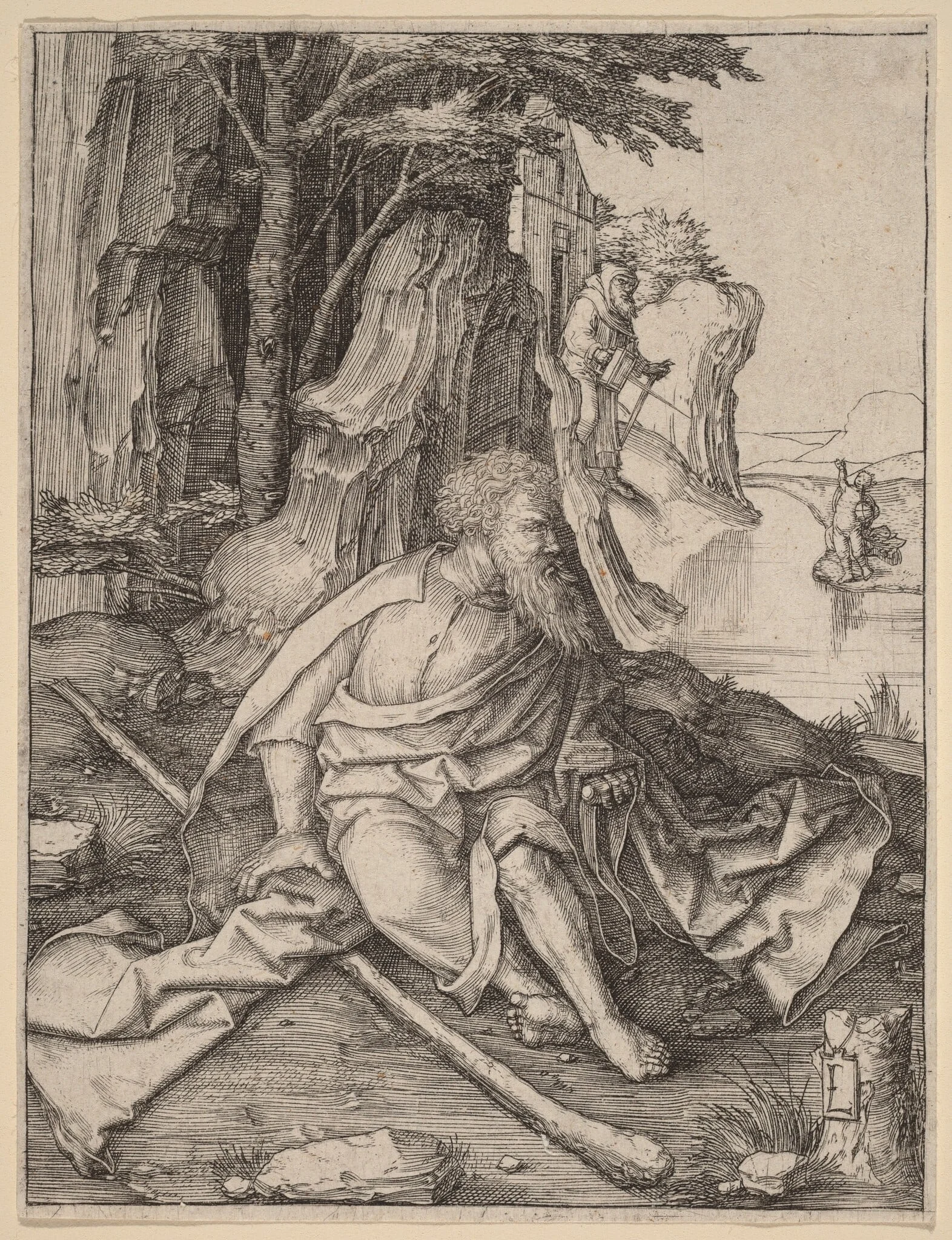 Saint Christopher at the Border of a River, detail