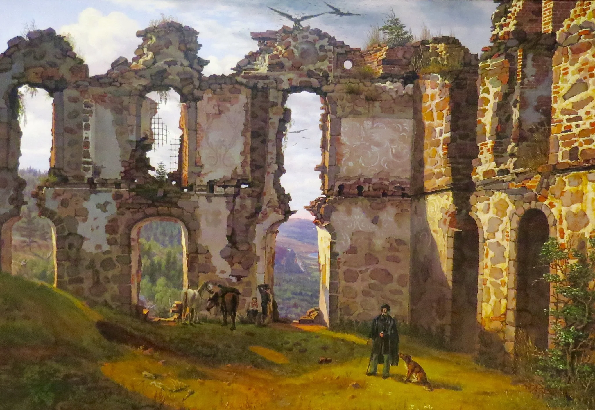 The Ruins of Brahehus near Jönköping, Sweden, detail