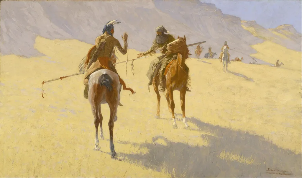 The Parley, by Frederic Remington, oil, 1903
