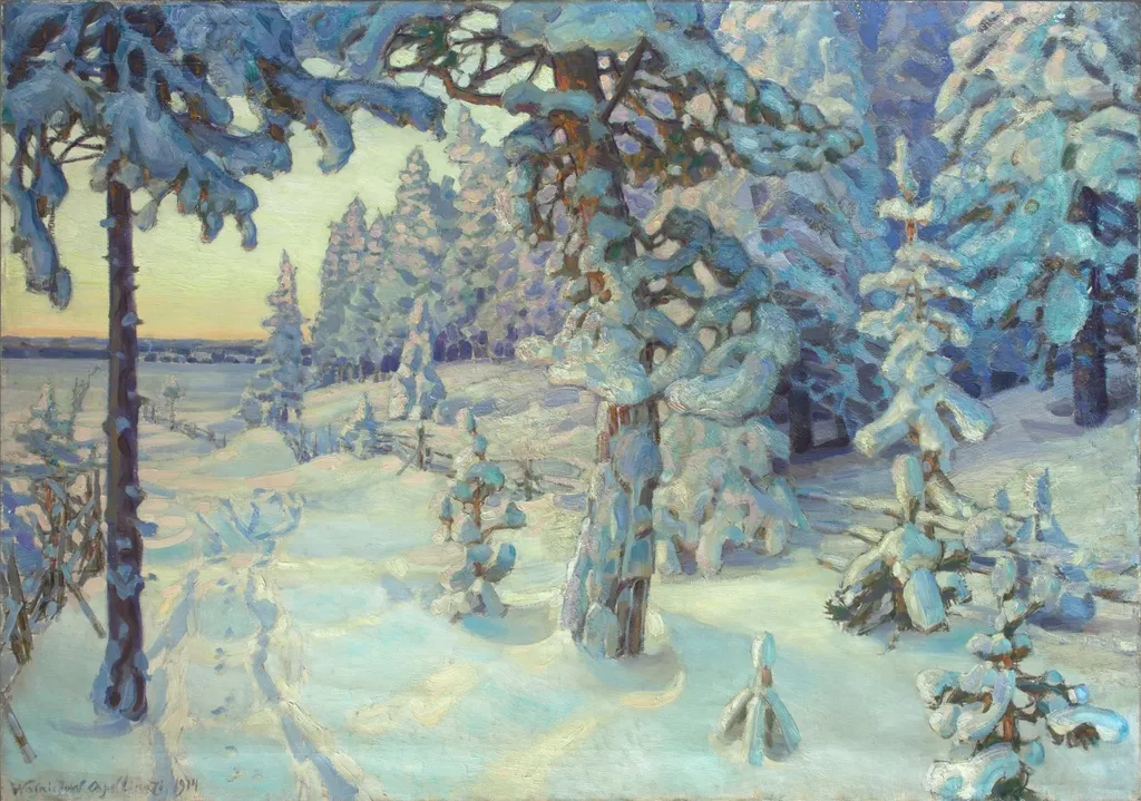 Winter dream, by Apollinary Vasnetsov, oil, 1914