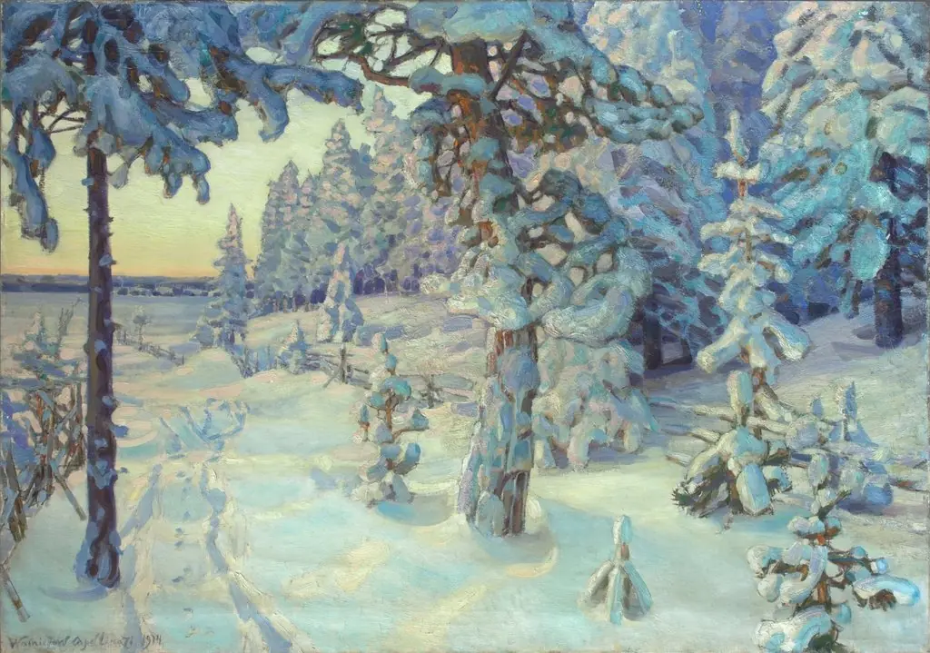 Winter dream, by Apollinary Vasnetsov, oil, 1914