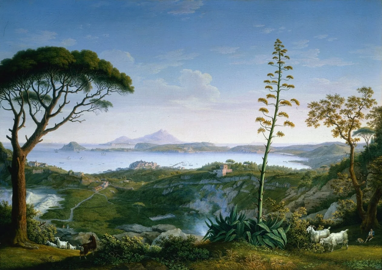 View of the Gulf of Pozzuoli from Solfatara, detail