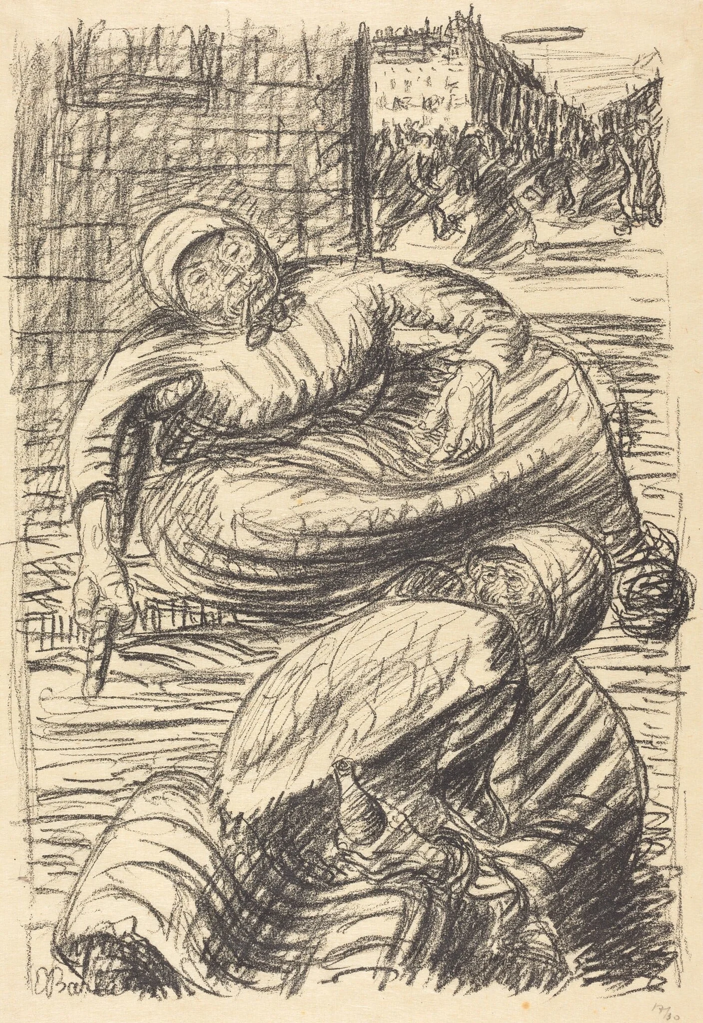 Street in Warsaw, detail