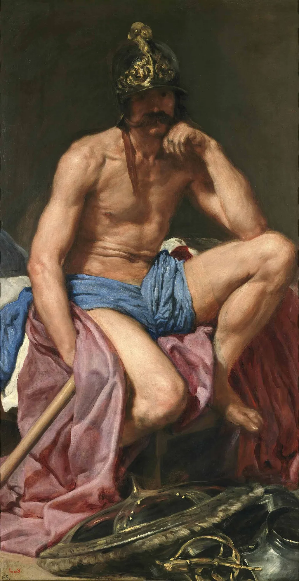 Mars Resting, by Diego Velázquez, oil, 1640