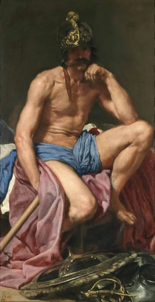 Mars Resting, by Diego Velázquez, oil, 1640