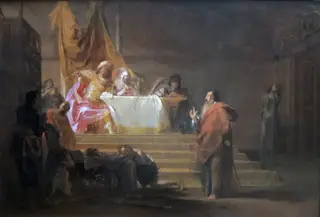 Solon before Croesus, by Nikolaus Knüpfer, oil, 1650