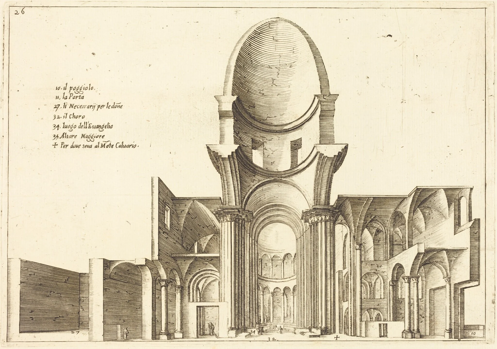 Cross-Section of a Church, detail