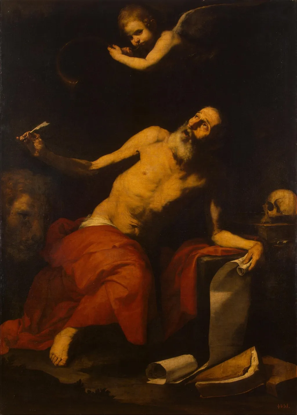 St Jerome and the Angel, by Jusepe de Ribera, oil, 1626