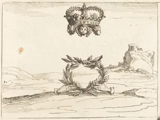 The Two Crowns, by Jacques Callot, ink, 1628