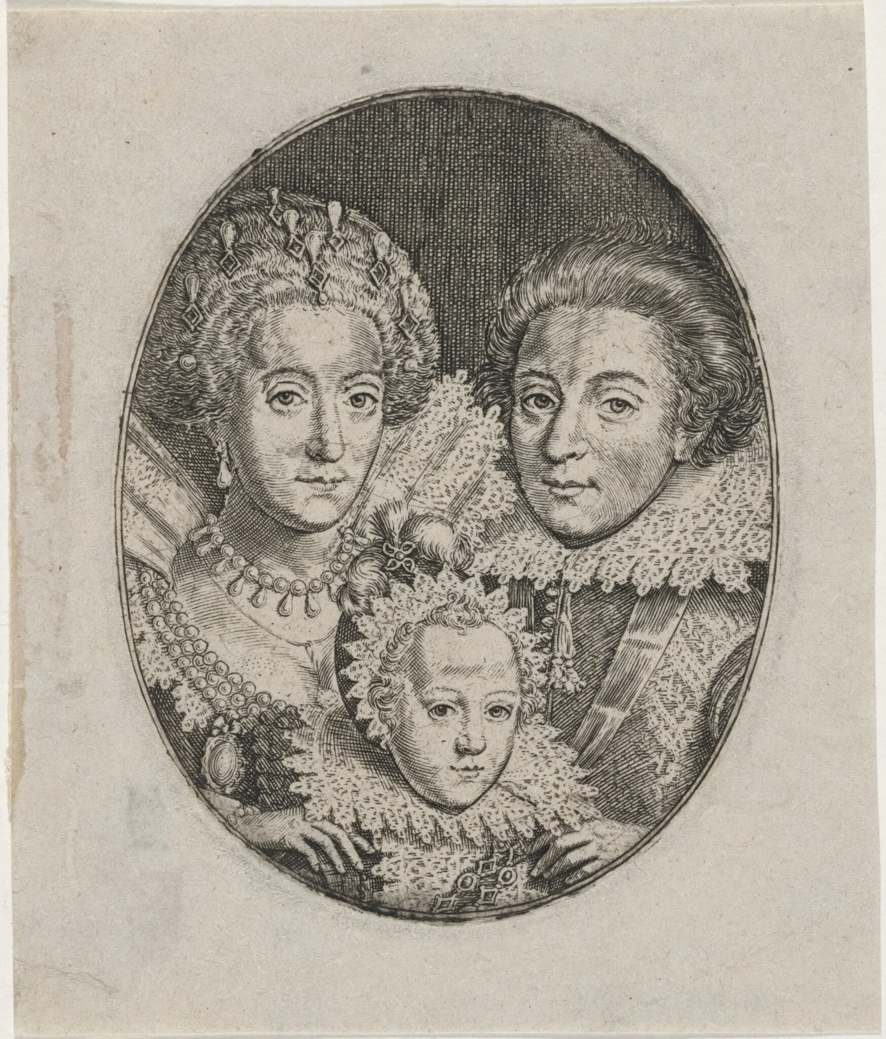Frederick V, Elizabeth, and Prince Frederick Henry, detail
