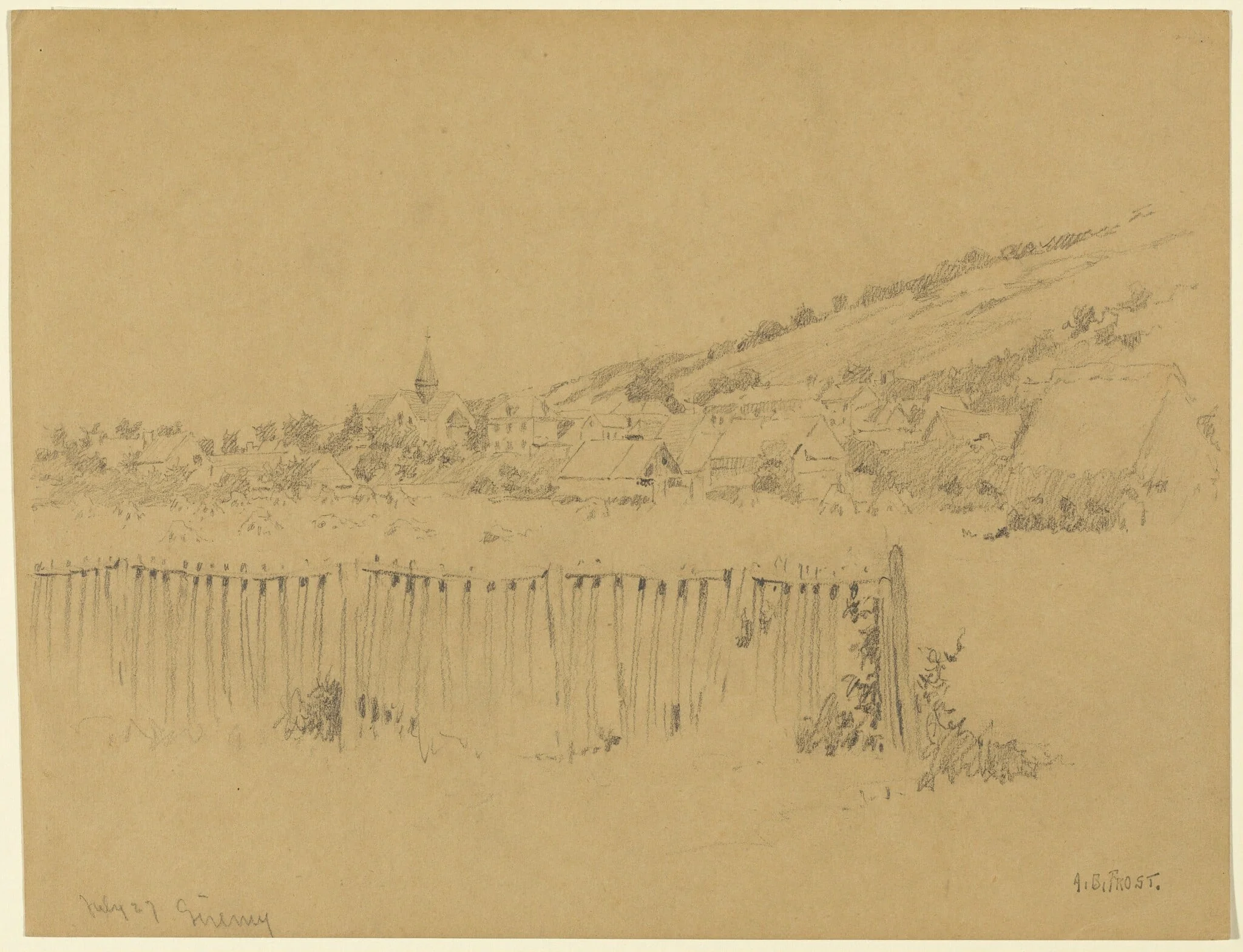 View of Giverny, detail
