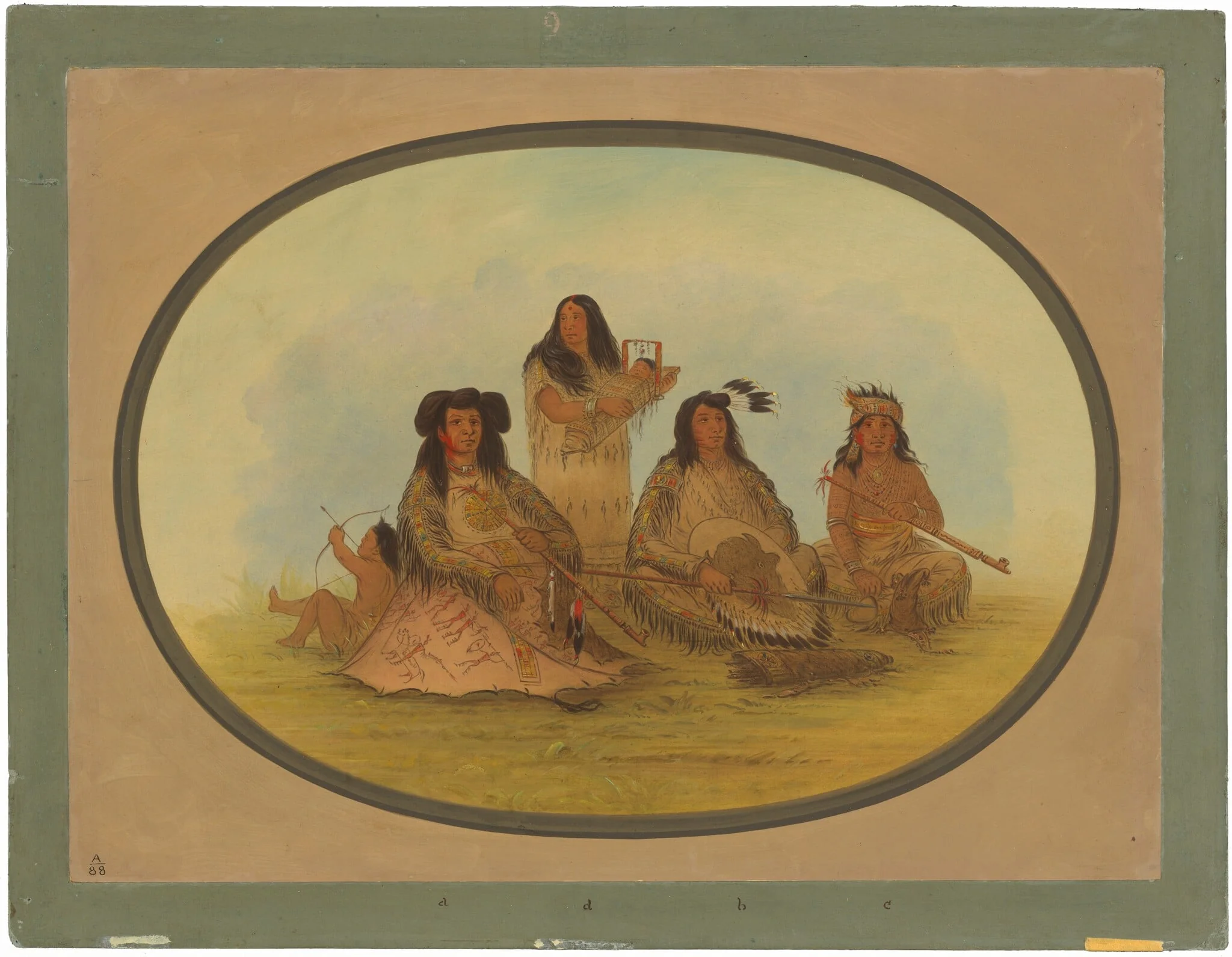 The Sioux Chief with Several Indians, detail