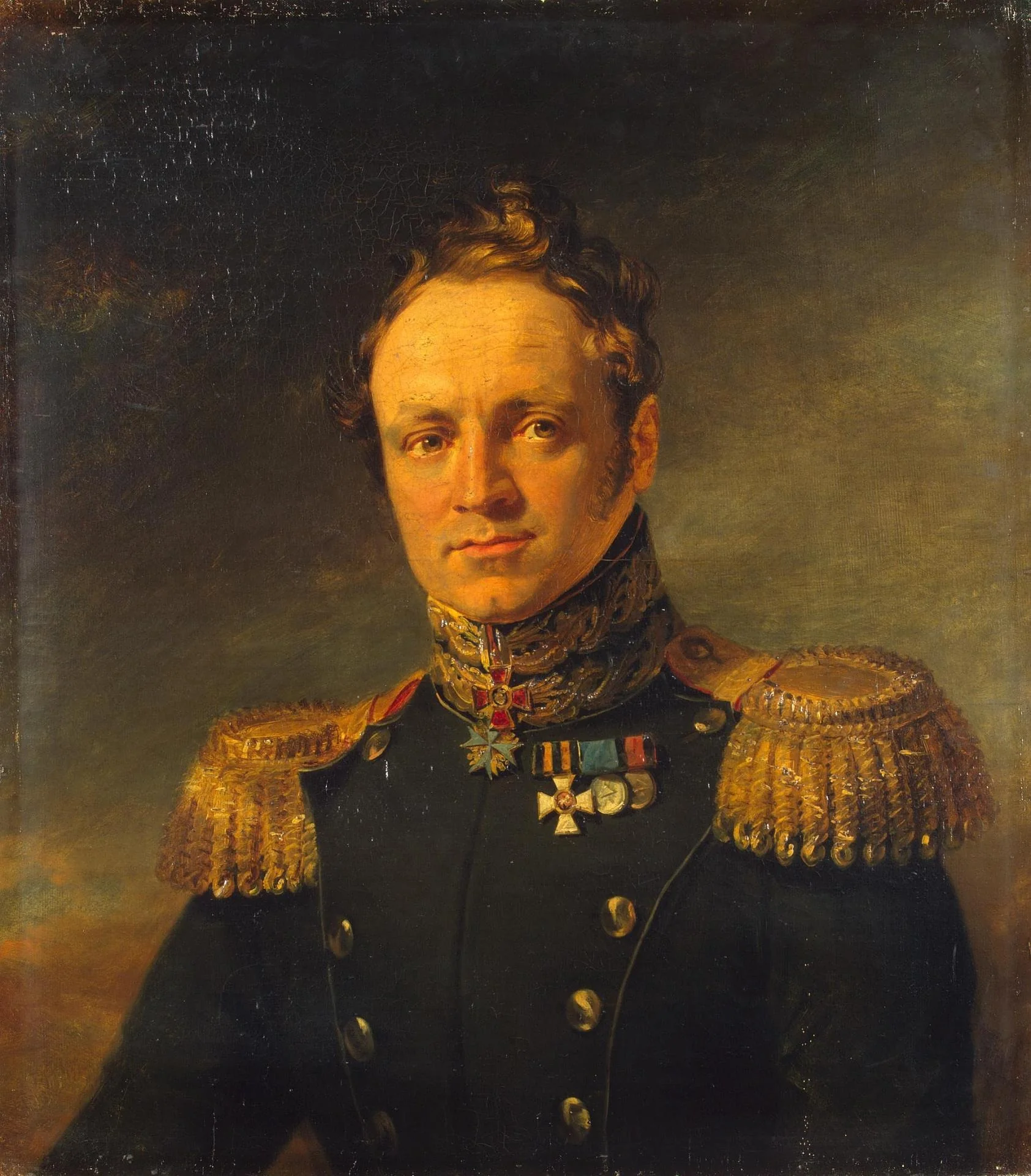 Portrait of Yevgeny A. Golovin (1782-1858), detail