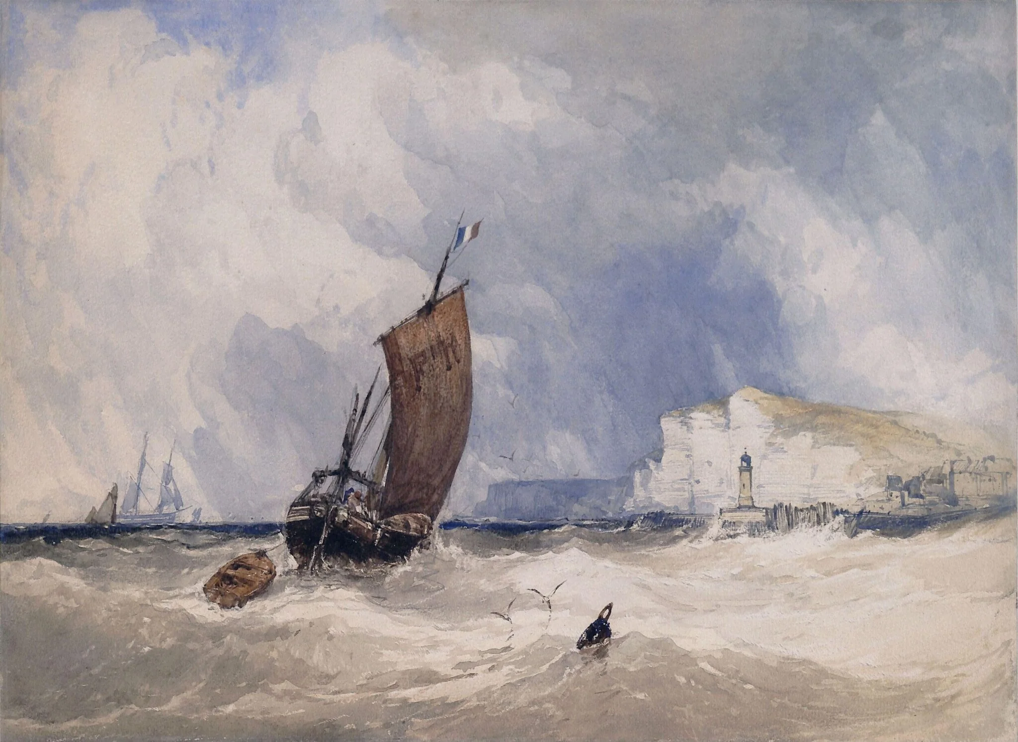The Pilot-Boat off Fécamp, Normandy, detail