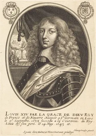 Louis XIV, King of France, by Balthasar Moncornet, ink, 1634