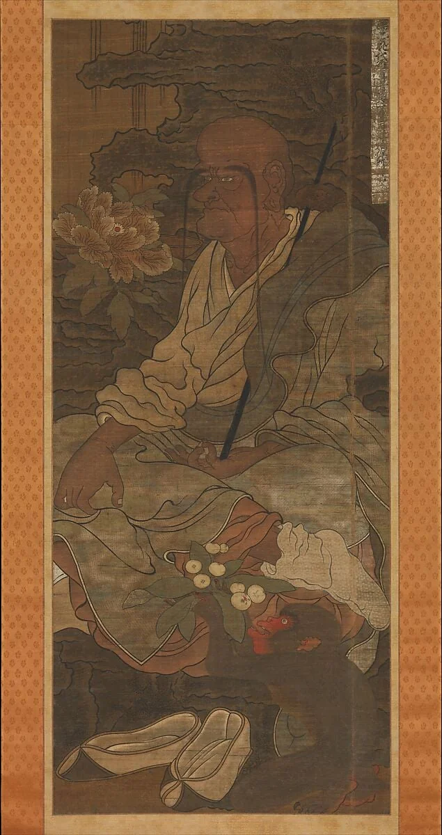 羅漢図（十六羅漢図の内）|Arhat from a series of sixteen Arhats, detail