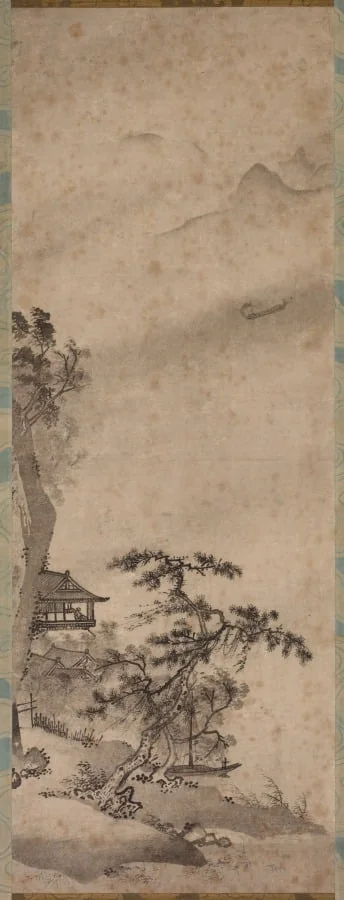 Windy Landscape with Sailboat, detail