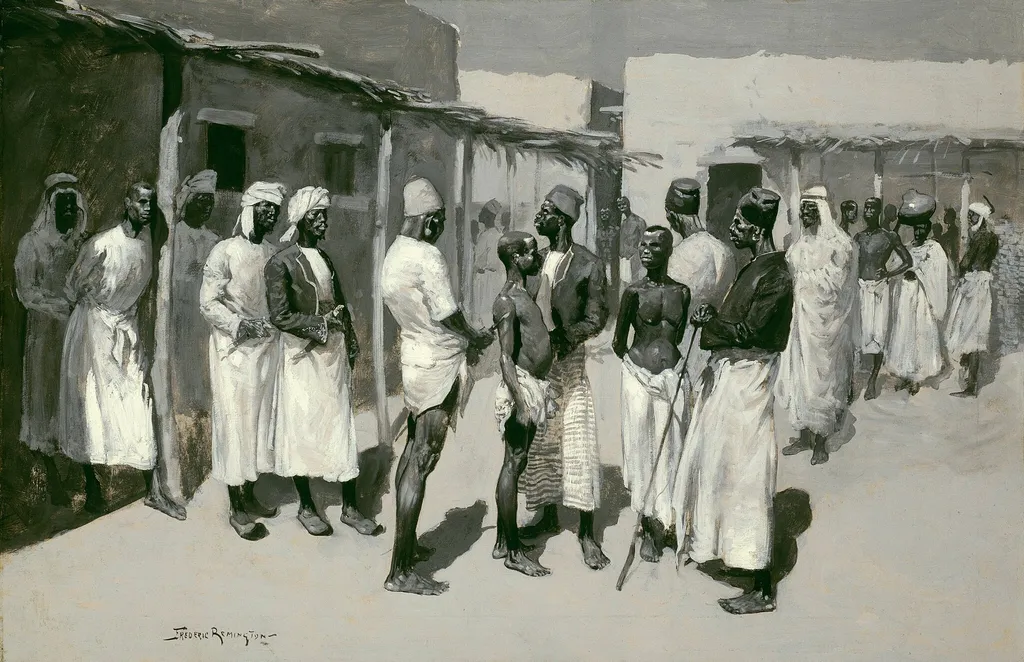 Slave Market, by Frederic Remington, oil, 1893