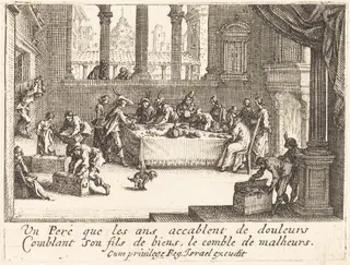 The Inheritance, by Jacques Callot, ink, 1635