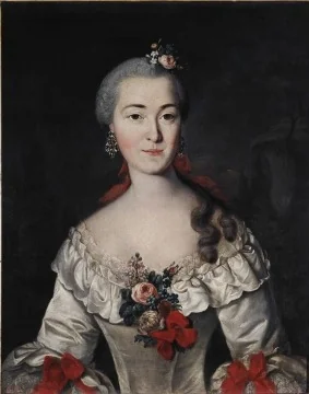 Portrait of M.I. Tatischeva, detail