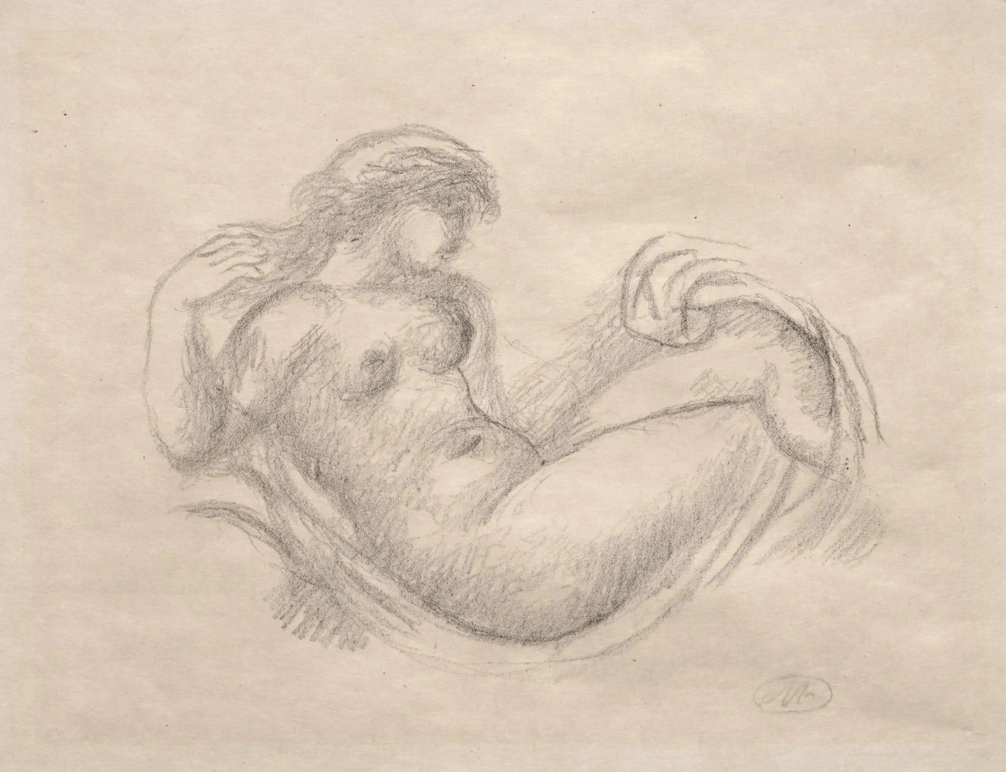 Woman in Cradle, detail