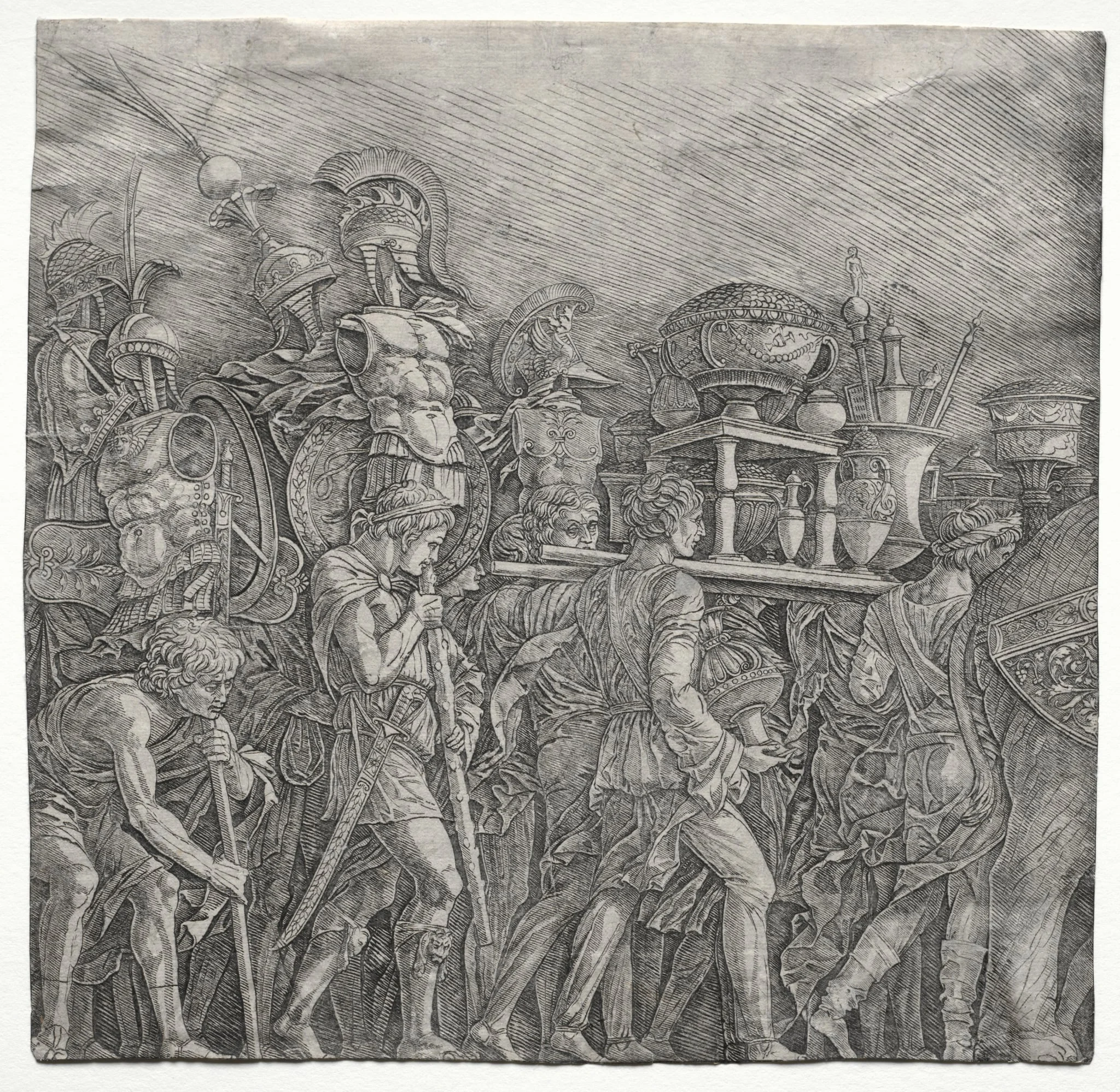 The Triumphs of Caesar: The Corselet Bearers, detail