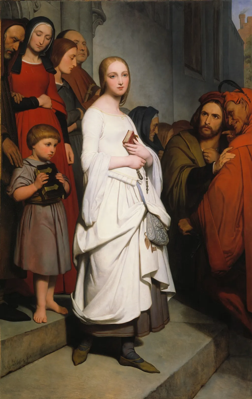 Marguerite Leaving Church, by Ary Scheffer, oil, 1838