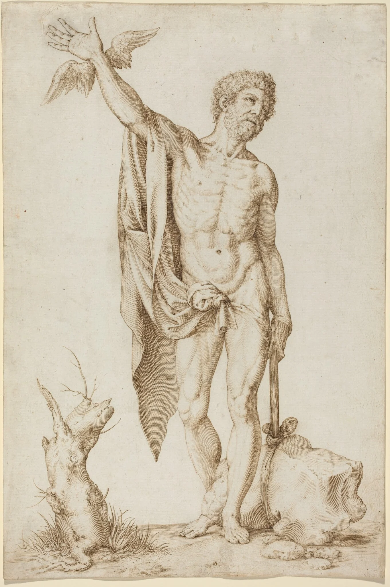 Allegory of Poverty Hindering Wit, detail