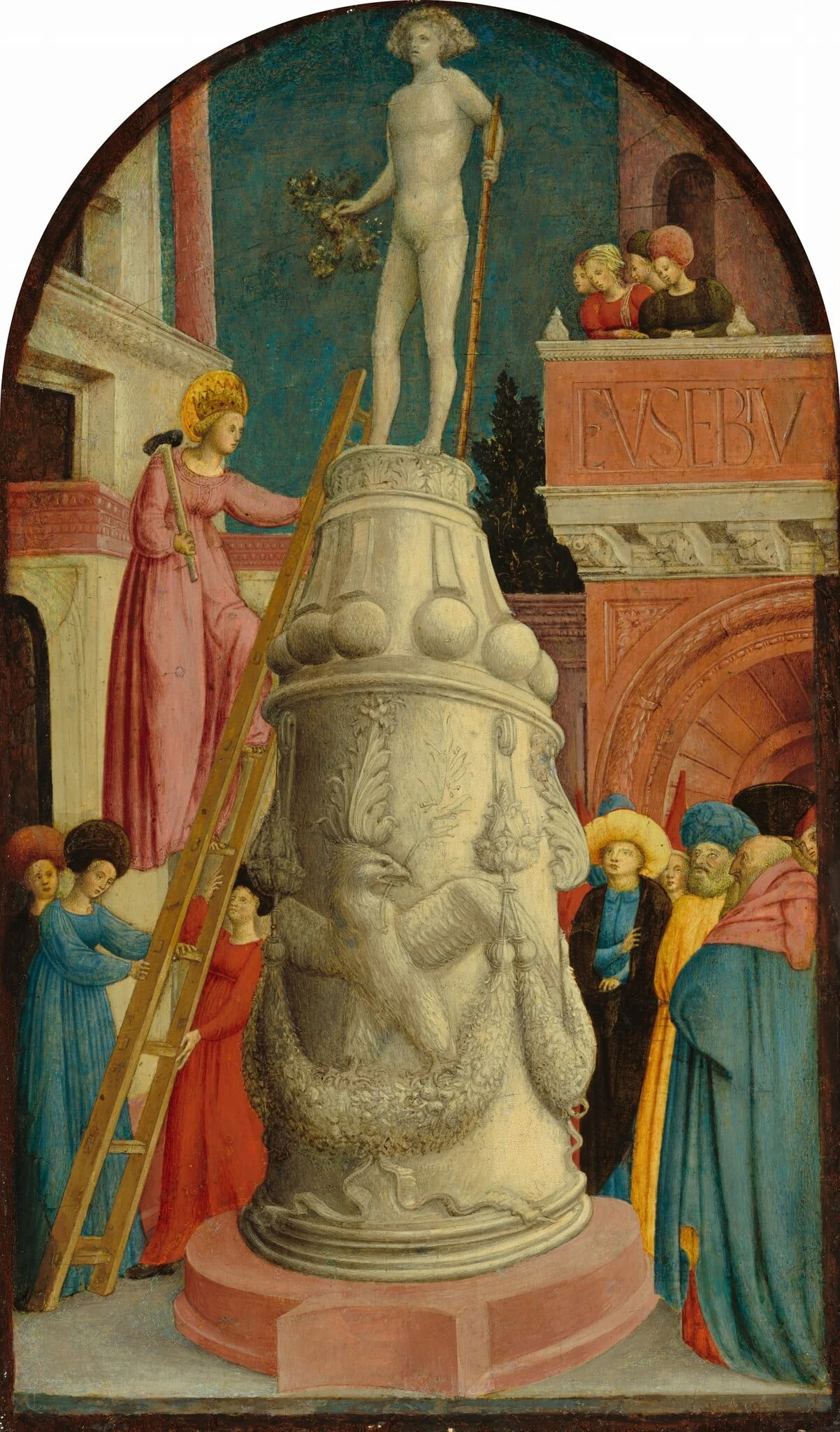 Saint Apollonia Destroys a Pagan Idol, detail