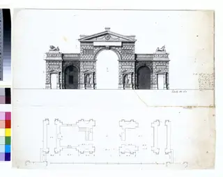 Triumphal Gateway at Hyde Park Corner, by Robert Adam, 1775