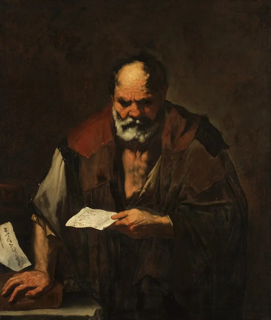 Euclid, by Luca Giordano, paint, 1651