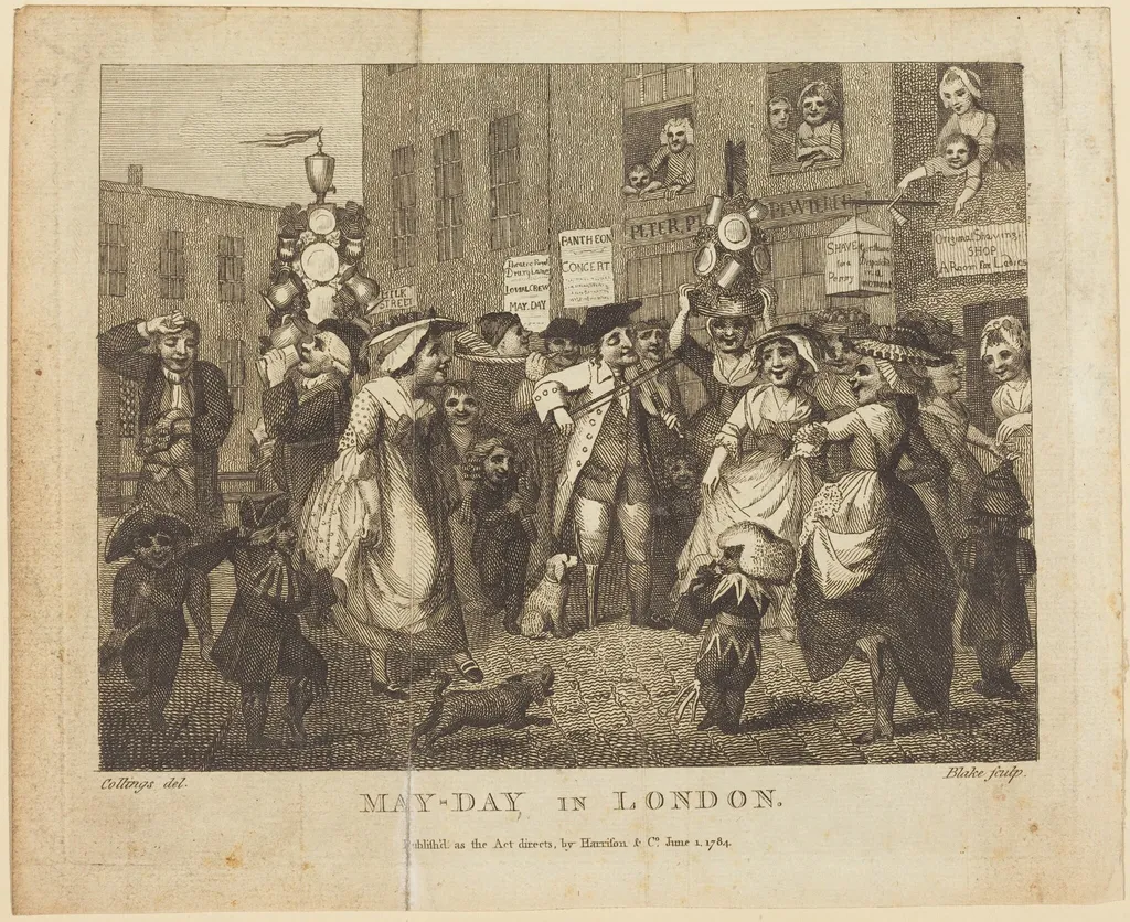 May-Day in London, by William Blake, ink, 1784