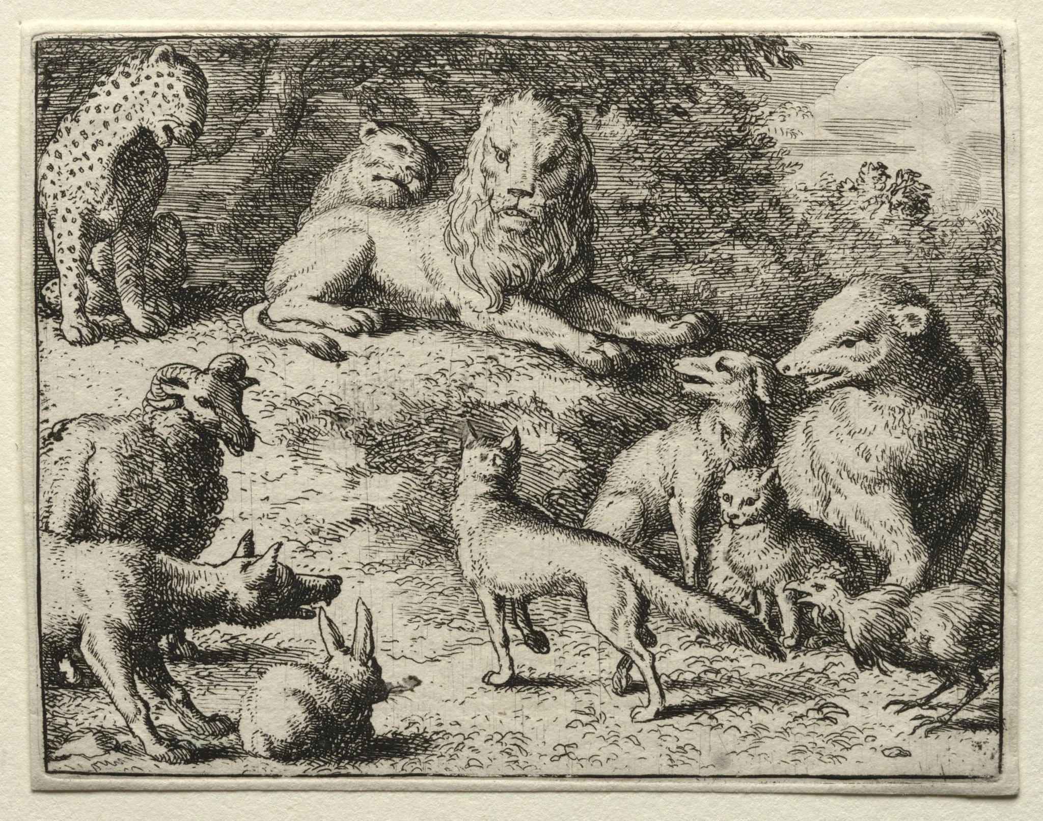 Reynard the Fox: Reynard Appears at Court, detail