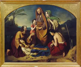 Die Beerdigung des heiligen Stephanus, by Adam Brenner, oil, 1835