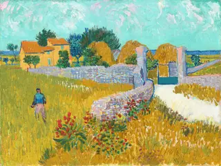 Farmhouse in Provence, by Vincent van Gogh, oil, 1888
