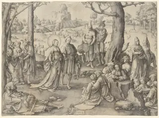 The Dance of Saint Mary Magdalene, by Lucas van Leyden, ink, 1519