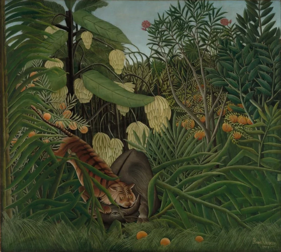 Fight Between a Tiger and a Buffalo, detail