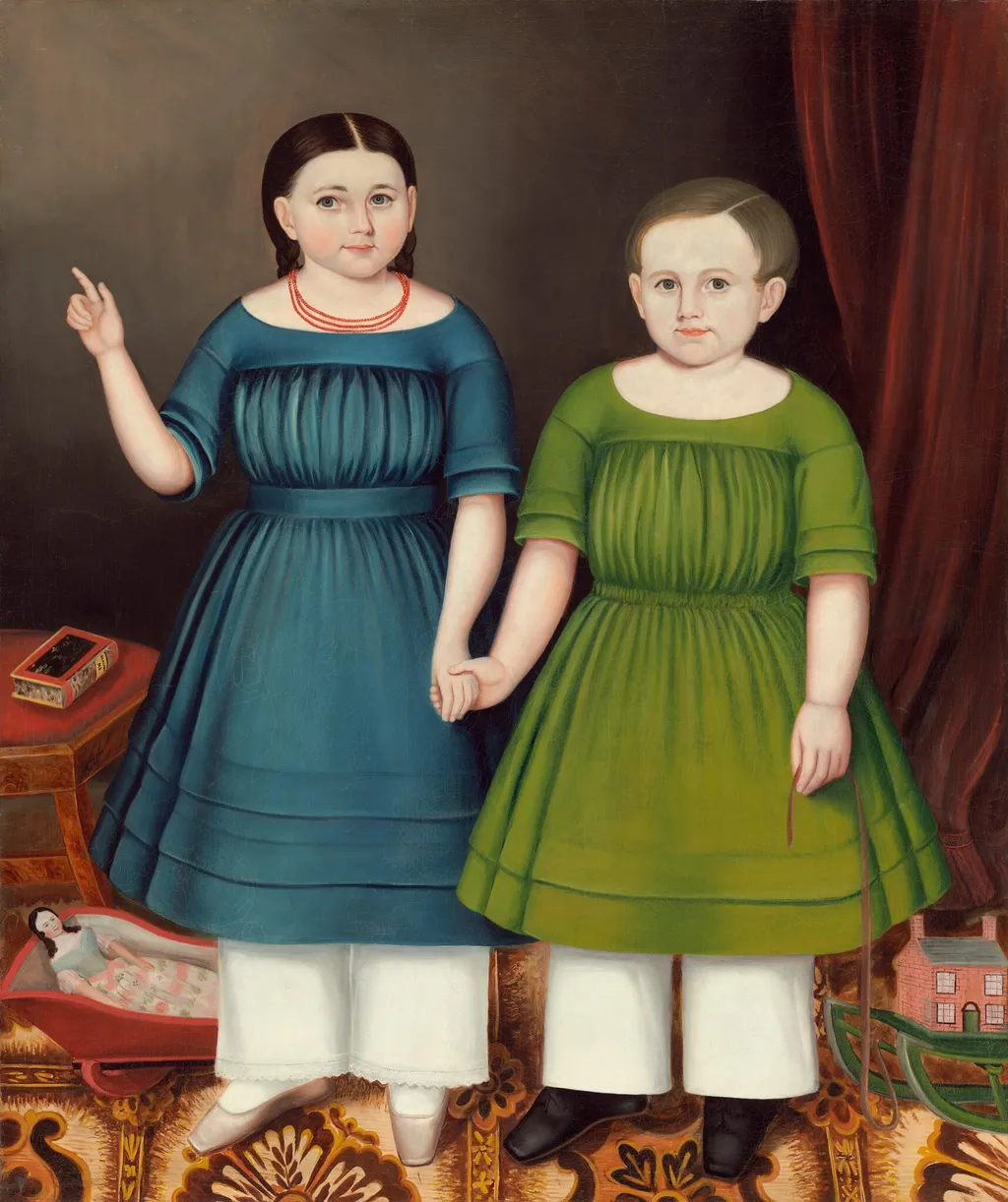 Mary and Francis Wilcox, by Joseph Whiting Stock, oil, 1845