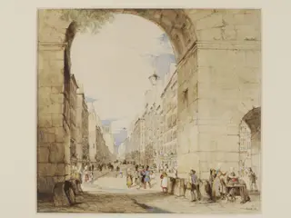 Porte de St. Martin, Paris, by John Scarlett Davis, watercolor, 1831
