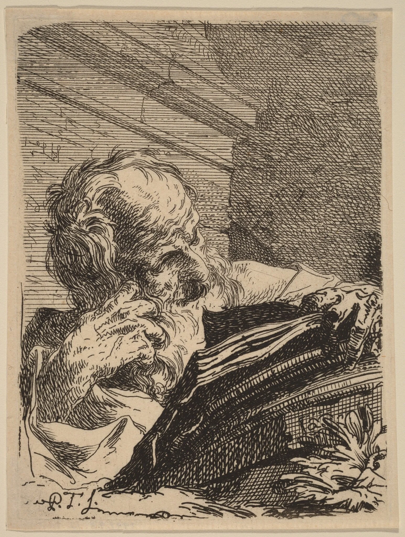 A Philosopher, detail