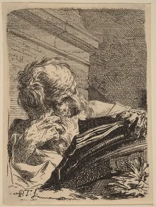 A Philosopher, by Paul Troger, ink, 1724