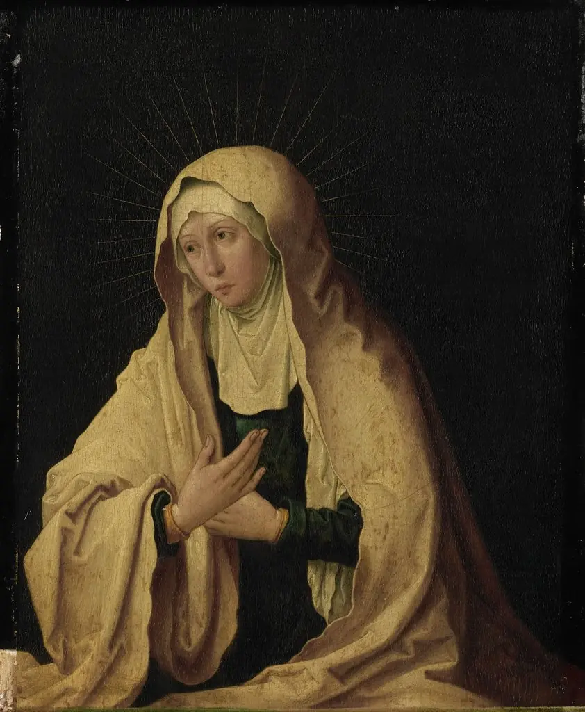 Inner right wing of a diptych with the Virgin as Mater Dolorosa, by Lucas van Leyden, oil