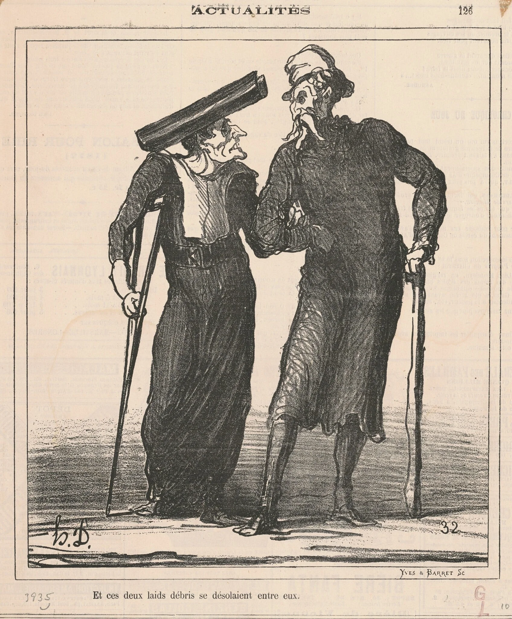 Et ces deux laids débris se désolaient entre eux, detail