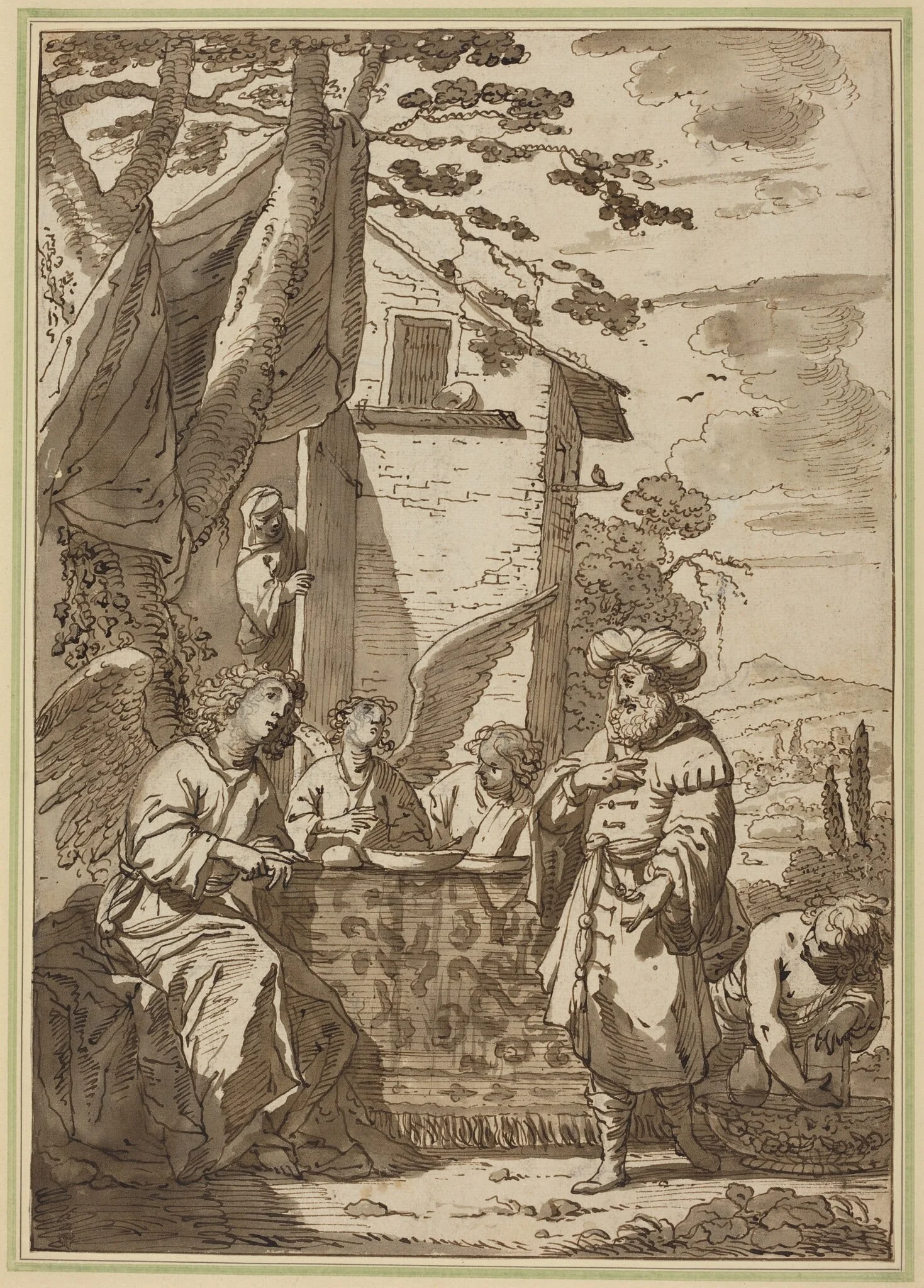 Abraham Entertaining the Angels, detail