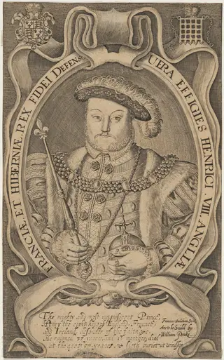 Henrici VIII Angliae, Franciae et Hiberniam Rex (King Henry VIII), by Francis Delaram, ink, 1608