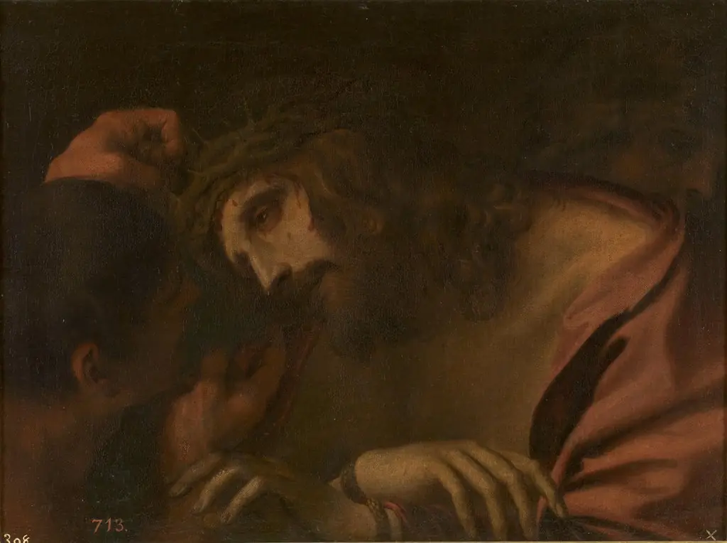 The Crowning with Thorns, by Andrea Sacchi, oil, 1601