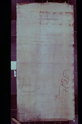 Alma Mater: Fragment, by Edvard Munch, charcoal, 1910
