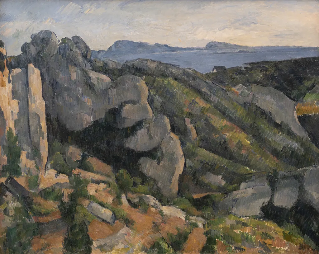 Rochers à l'Estaque (Rocks at L'Estaque), by Paul Cezanne, oil, 1890